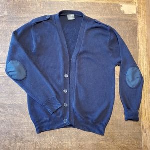 Eddie Bauer navy school cardigan